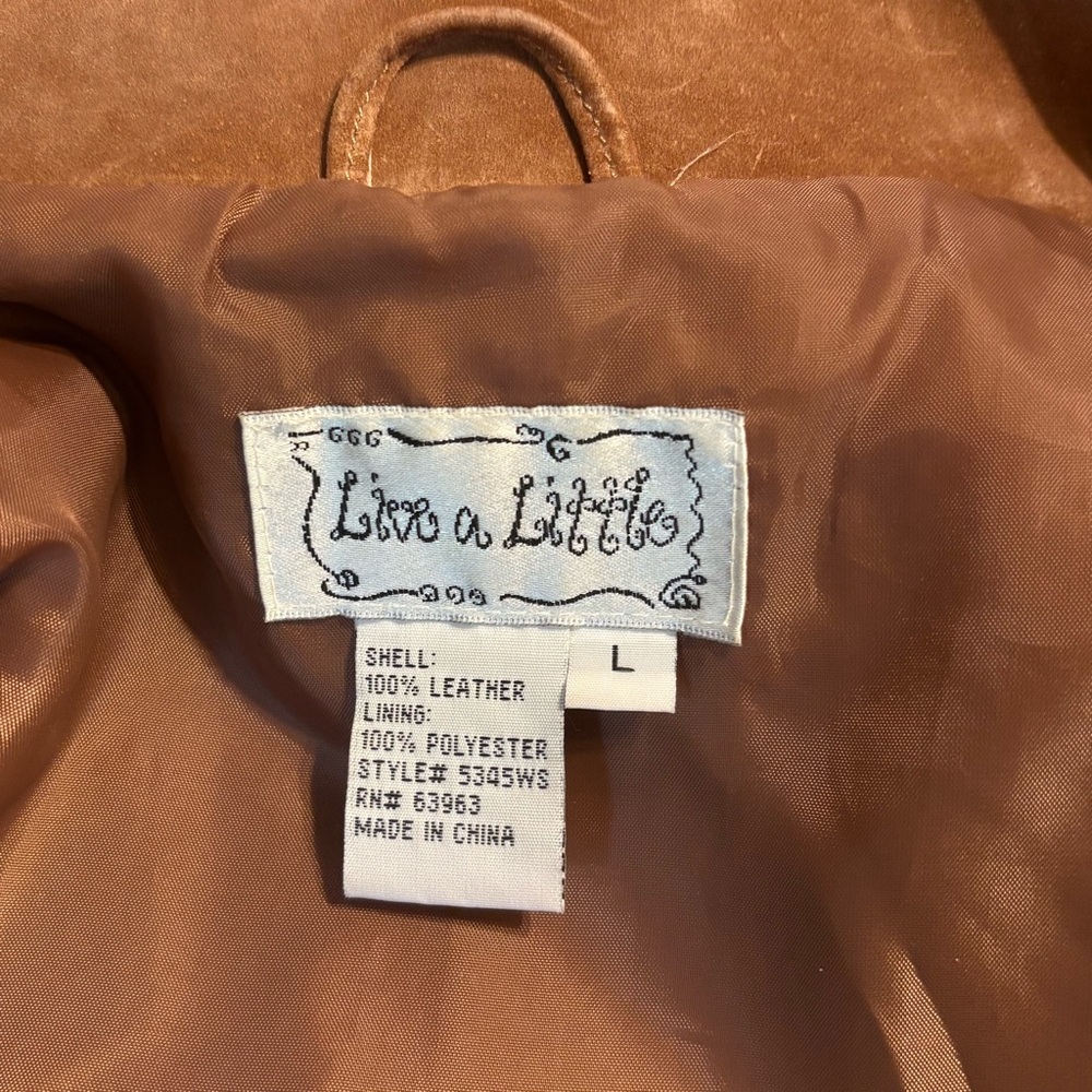 Vintage Live a Little Brown Suede Blazer - Picture 13 of 14